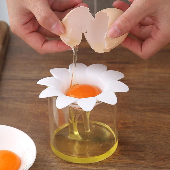 5pcs Daisy Egg White Separator Home Baking Filter Tool(White)