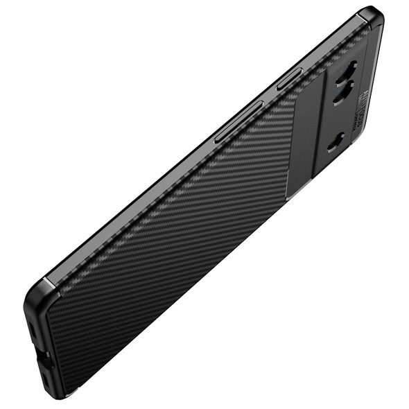 Google Pixel 6a Carbon Fiber Texture Shockproof TPU Phone Case(Blue)