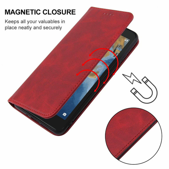 For ZTE Blade A31 Lite Magnetic Closure Leather Phone Case(Red)