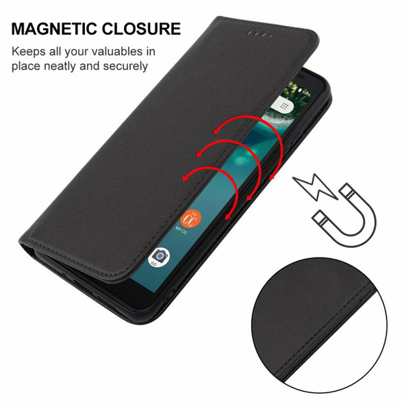 For ZTE Avid 589 / Z5158 Magnetic Closure Leather Phone Case(Black)