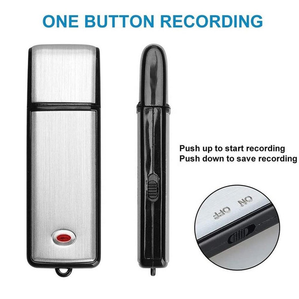 SK858 32GB Rechargeable Portable U-Disk Meeting Voice Recorder (Black)