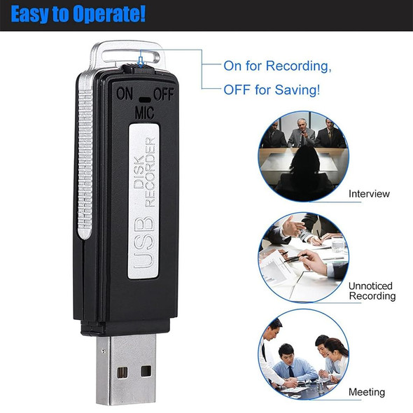 SK868 16GB Rechargeable Portable U-Disk Voice Recorder