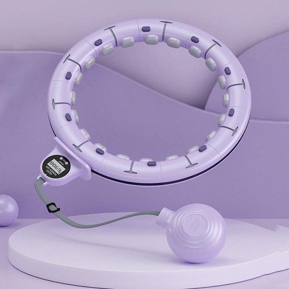Intelligent Detachable Digital Display Counting Fitness Circle, Suitable Waist: 65-110cm Purple