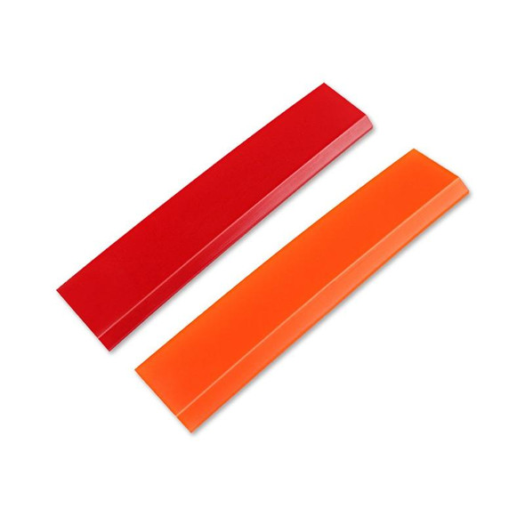 4pcs Car Cleaning Glass Water Film Soft Rubber Scraper, Color: Long Red