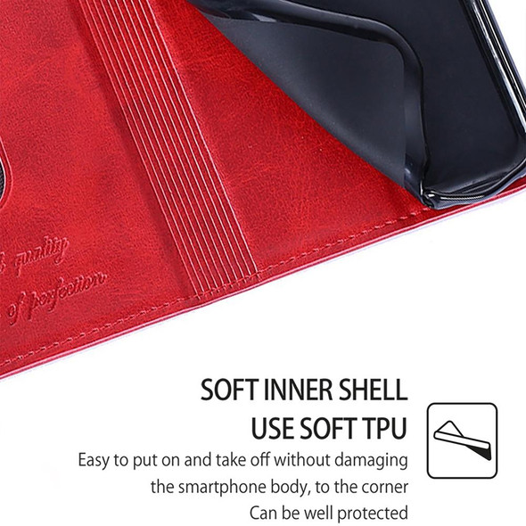 For Infinix Hot 40i Cow Texture Magnetic Leather Phone Case(Red)