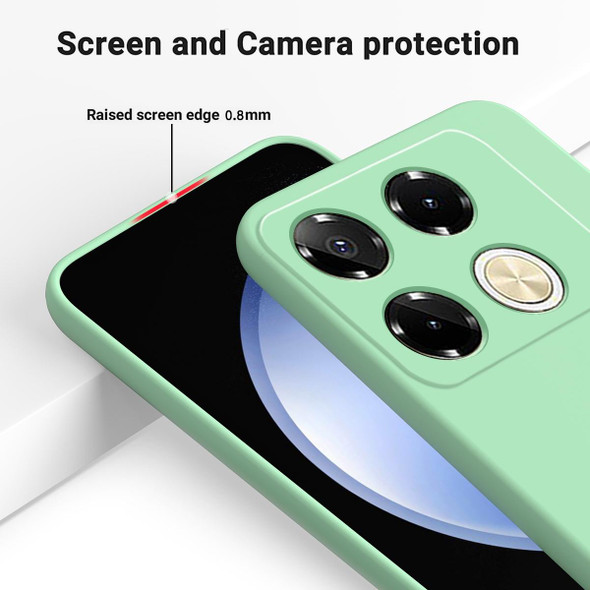 For Infinix Note 40 Pro 4G Solid Color Liquid Silicone Dropproof Full Coverage Protective Case(Green)