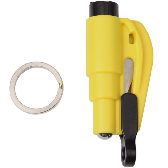 3 in 1 Car Emergency Hammer / Key Chain / Knife Broken Glass Portable Tool(Yellow)