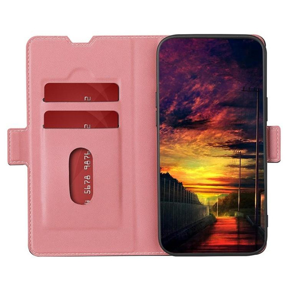 For Infinix Hot 40i Twill Texture Side Button Leather Phone Case(Pink)