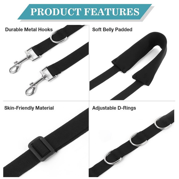 3pcs /Set Pet Bathing Beauty Table Fixed Lanyard Dog Tow Rope(Black)