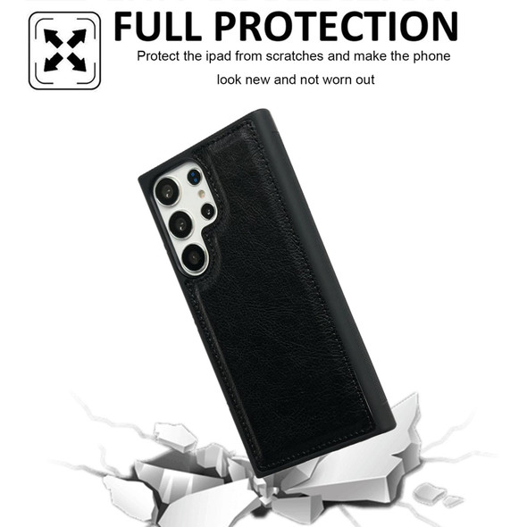 For Samsung Galaxy S20 FE Cowhide Texture Back Cover Phone Case(Black)