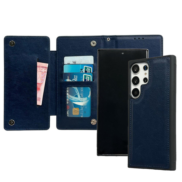 For Samsung Galaxy A13 4G Multifunctional 7-Card Wallet Leather Phone Case(Royal Blue)