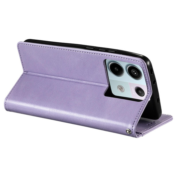 For Xiaomi Redmi Note 13 Pro 5G Simple 6-Card Wallet Leather Phone Case(Purple)