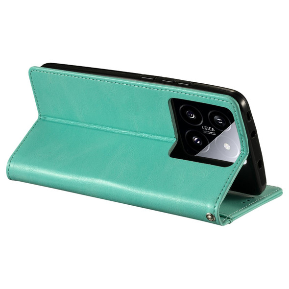 For Xiaomi 14 Simple 6-Card Wallet Leather Phone Case(Green)