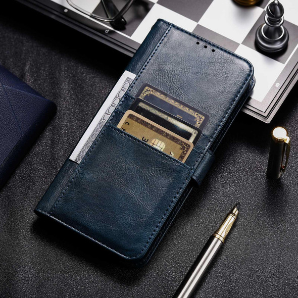 For Xiaomi Redmi Note 12 5G Simple 6-Card Wallet Leather Phone Case(Navy Blue)