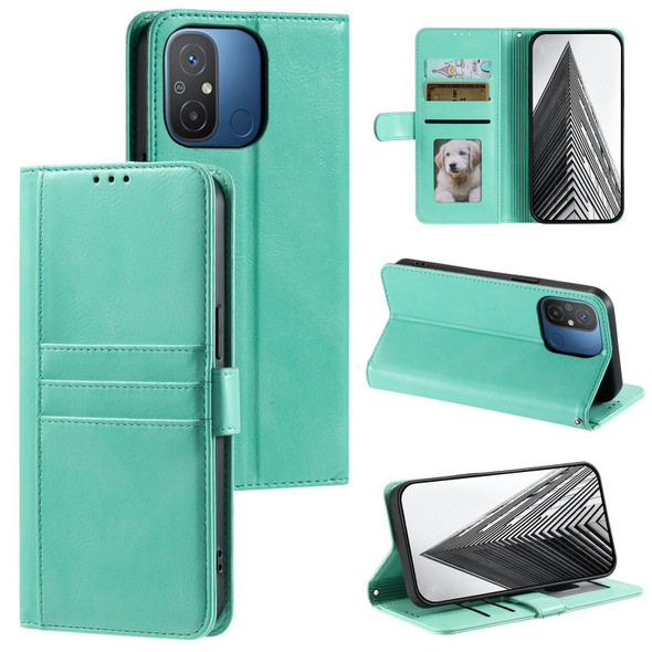 For Xiaomi Redmi 12C / 11A Global Simple 6-Card Wallet Leather Phone Case(Green)