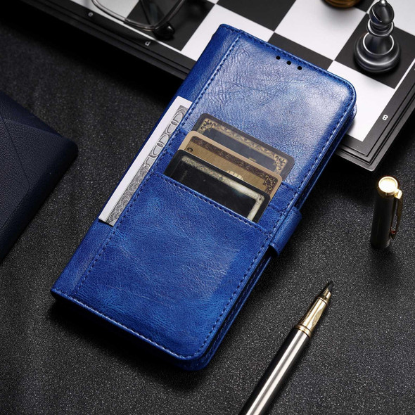 For Xiaomi Redmi Note 13 4G Simple 6-Card Wallet Leather Phone Case(Blue)