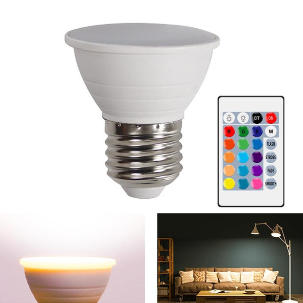 Energy-Saving LED Discoloration Light Bulb Home 15 Colors Dimming Background Decoration Light, Style: Milky White Cove E27(RGB Warm White)