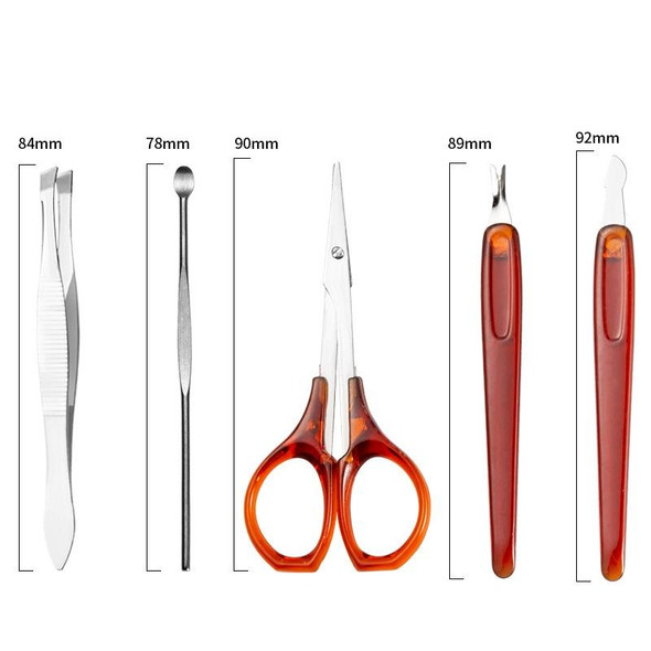 2 Sets 10-in-1 Nail Clippers Set Stainless Steel Nail Clippers Tweezers Set With Leatherette Case With Leatherette Case