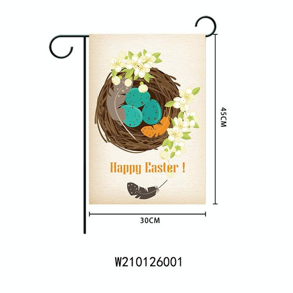 3 PCS Easter Garden Flag Banner Courtyard Garden Banner(W210126002)