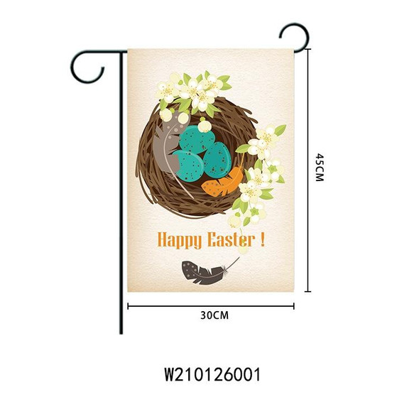 3 PCS Easter Garden Flag Banner Courtyard Garden Banner(W210126004)