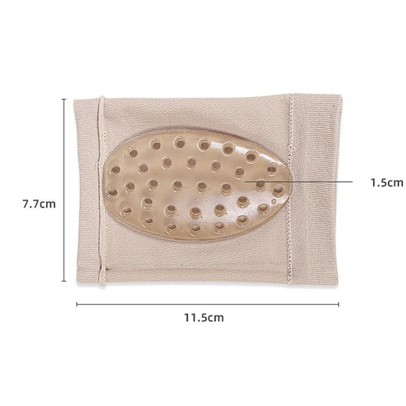 2 Pairs Elastic Bandage Bow Socks Flat Foot Sports Non-Slip SEBS Arch Orthotic Pad Breathable Hole Foot Heart Pad, Size: Free Size(Breathable Khaki)