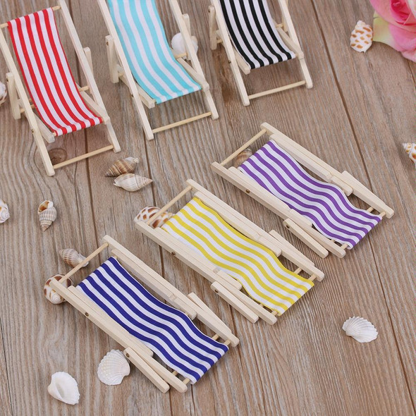 2 PCS 1:12 Beach Lounge Chair Simulation Model Outdoor Beach Scene Shooting Props Can Be Folded(Yellow)