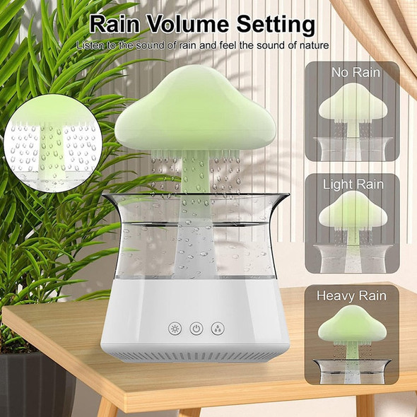 Mushroom Rain Cloud Air Humidifier - 7 Colour Changing Night Light