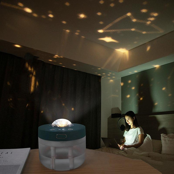 BD-D25 Colorful Projection Lamp Humidifier 1000ml Large Capacity Air Purifier(White)