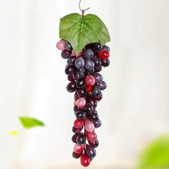2 Bunches 85 Grain Agate Grapes Simulation Fruit Simulation Grapes PVC with Cream Grape Shoot Props