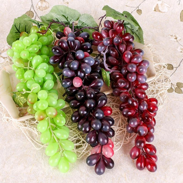 4 Bunches 36 Red Grapes Simulation Fruit Simulation Grapes PVC with Cream Grape Shoot Props