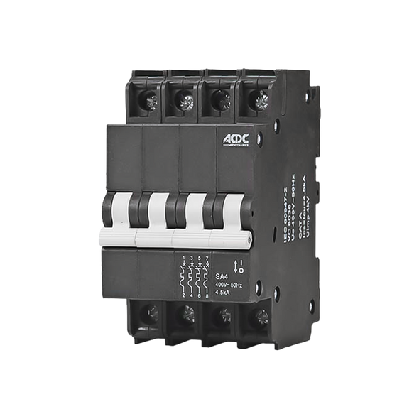 Circuit Breaker 13mm 4.5KA  4 Pole C-Curve   32A