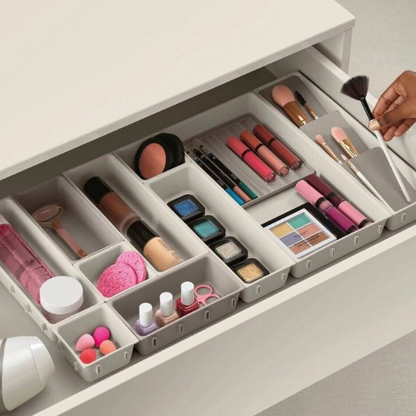 Multi-Compartment Makeup Drawer Organizer Set