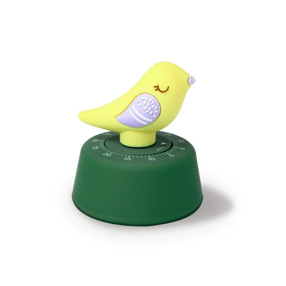 Tweet Bird Countdown Timer Student Learning Time Manager Kitchen Timer Mechanical Reminder(Yellow )