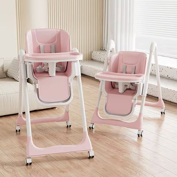 Adjustable Baby High Chair with Wheels