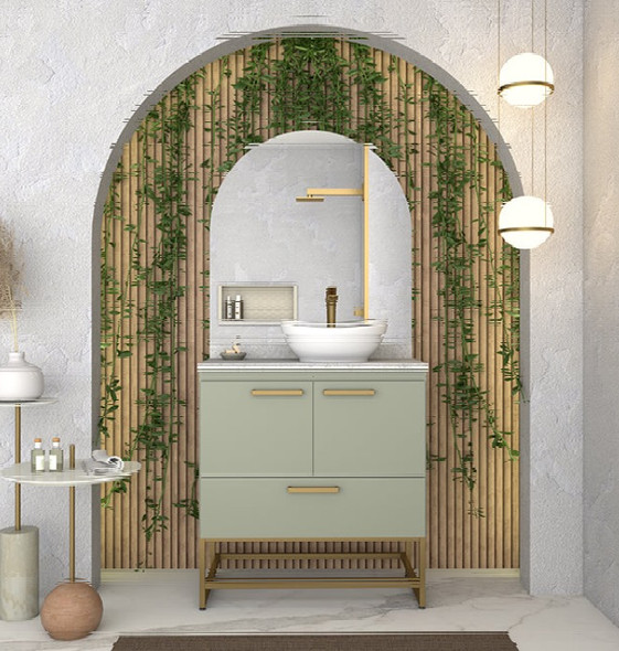 Suez Bathroom Vanity With Granite Basin Freestanding