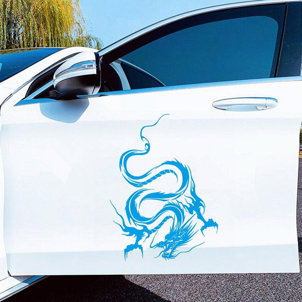 D-131 Dragon Totem Dragon Car Cover Sticker Modified Roof Scratch Sticker(Blue)