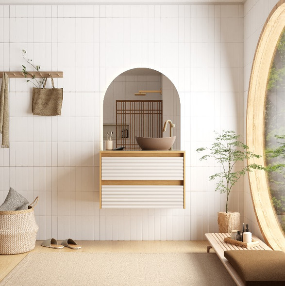 Osaka Wooden Bathroom Vanity With Petra Basin