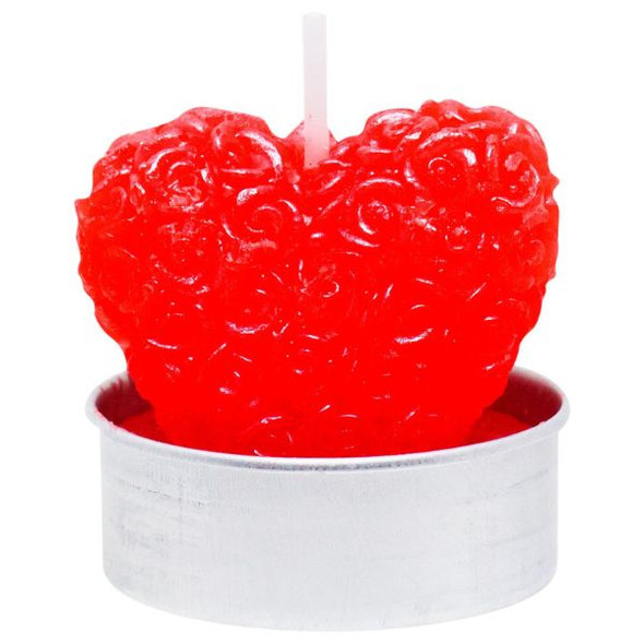 Heart-Shaped Rose Candle