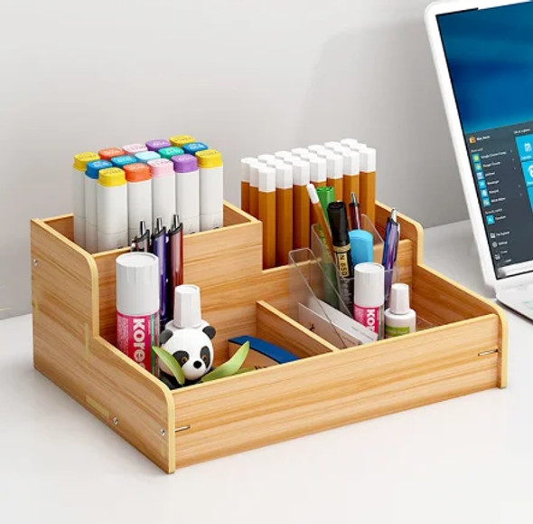 Creative Bamboo Desktop Organizer