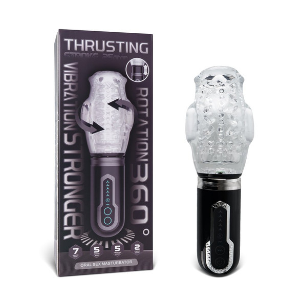 Male Vibrating Masturbator with Rotating and Thrusting Function