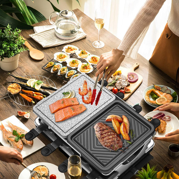 Non-Stick Grill Plate With Marble Slab