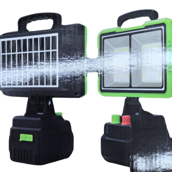 Portable Solar-Powered LED Flood Light with Handle