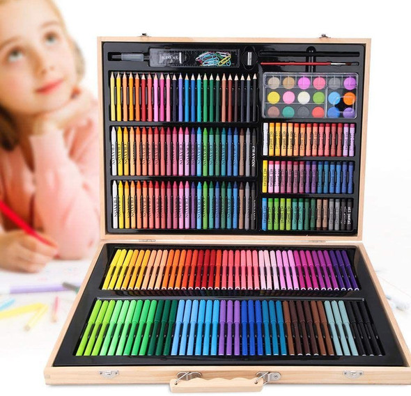 251 Piece Children's Painting Set with Wooden Box
