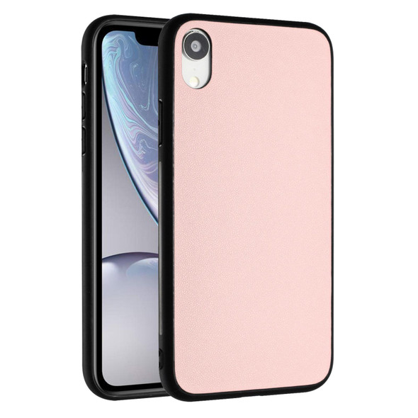 For iPhone XR R20 Leather Pattern Phone Single Case(Pink)