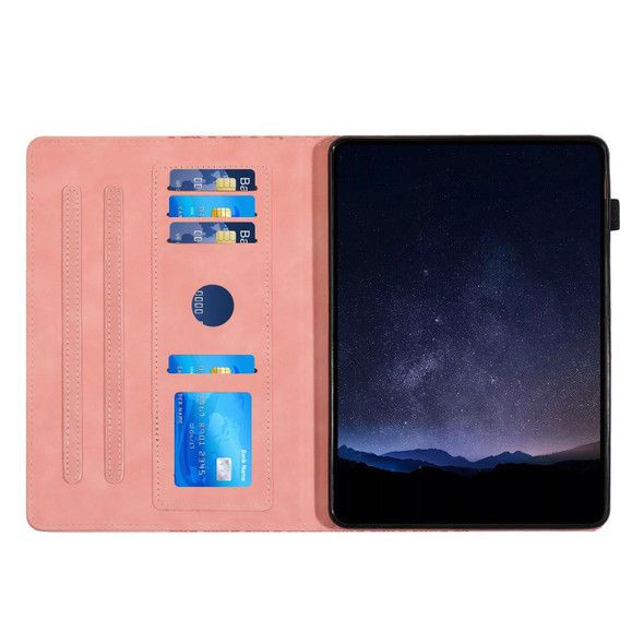 For Lenovo Tab M9 Building Blocks Embossed Leather Smart Tablet Case(Pink)