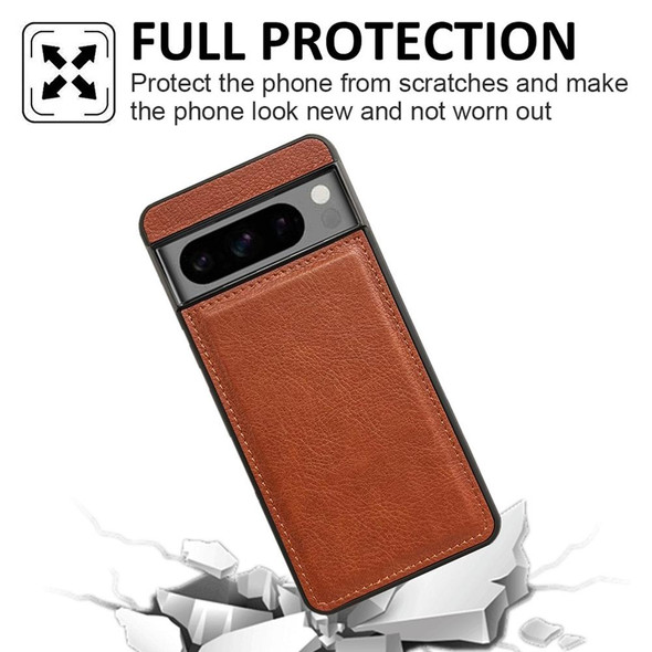 For Google Pixel 6 Cowhide Texture Back Cover Phone Case(Brown)