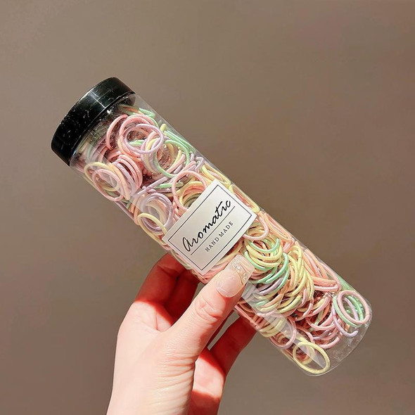 300pcs /Can Baby Elastic Hair Accessories And Hair Ties Children Non-Injury Hair Band, Style: Smooth Macaron