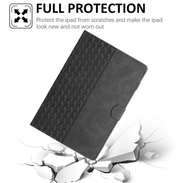 For Amazon Kindle Paperwhite 4/3/2/1 Building Blocks Embossed Leather Smart Tablet Case(Black)