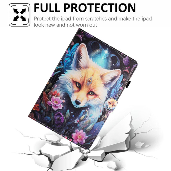 For Samsung Galaxy Tab A 8.0 T350 Painted Litchi Leather Sewing Smart Tablet Case(Fox)