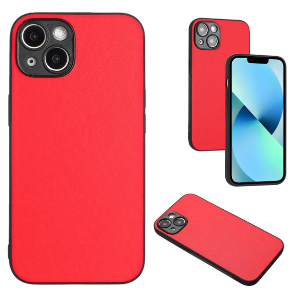 For iPhone 14 Plus R20 Leather Pattern Phone Single Case(Red)